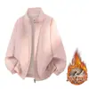 Chaqueta de Cuero Retro Americana para Hombre Otoño Invierno Marca de Moda Holgada Cuero PU Solapa Chaqueta de Motociclista Estilo Unisex para Pareja