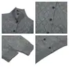 Suéter de punto para hombre con patrón de rombos estilo Old Money, colección otoño/invierno, con un diseño único, adecuado para la oficina y con cuello semi-alto.