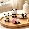 Miniatura de Figura de Panda de Dibujos Animados, Accesorio Creativo de Decoración DIY, Adorno de Escritorio, Decoración de Panda