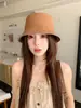 Sombrero de Pescador de Doble Cara Estilo Coreano para Mujer, Protección Solar de Verano, Adelgazante Facial, Sombrero de Cubo Versátil a Cuadros, Sombrero de Viaje a la Moda
