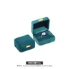 Caja de Joyería con Esquinas Redondeadas y Hebilla Dorada, Delicada Caja de Terciopelo para Anillos, Caja para Collares, Caja para Pulseras, Caja de Regalo de Embalaje para Joyería de Hierro