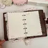 Páginas internas de biscoito rosa M5 estilo coreano, selecionadas com cuidado, femininas e modernas, refis de caderno de folhas soltas criativos e únicos para DIY