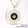 Collar Europeo y Americano Nuevo Simple Moda Elegante Brillante Cuadros Borde de Circonita Goteo de Aceite Color Estrella Luna