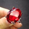Anillo de citrino de imitación al por mayor de fábrica chapado en platino anillo de topacio con diamante en forma de huevo anillos de propuesta para parejas anillo de turmalina amarilla