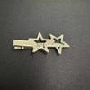 Horquilla de estrella hueca de metal plateado, clip para flequillo lateral, para mujer, frente, cabello suelto, clip de pico de pato, horquilla de palabra, tocado