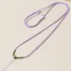 Venta al por mayor del fabricante Cuerda de cordón para colgar de seguridad tejida a mano de Ágata de Jade para Hombres y Mujeres Miel de Abeja Calcedonia de Jade Dorado