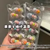 Brocheta de gelatina cerdito cinta correctora estilo ins corazón de niña transparente portátil tamaño pequeño 3D líquido corrector