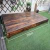 Rack de Uva para Varanda de Madeira Anticorrosiva Casa Pátio Lazer Pavilhão de Madeira Maciça Carbonizada Jardim Externo Mesa e Cadeira Simples Pavilhão