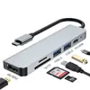 Estación de Acoplamiento Tipo-C Transfronteriza Siete en Uno Pantalla de Proyección Hdmi4K Teléfono Móvil Tableta Portátil Estación de Acoplamiento Multifunción