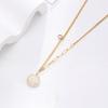 Collar de concha de circón de camelia luz de lujo diseño exquisito cadena de clavícula serie coreana estilo网红 joya colgante venta al por mayor