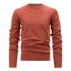 Suéter Da Lang Atacado Masculino Gola Redonda Pulôver Cor Sólida Suéter Masculino Quente Interno Lã Suéter