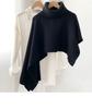Corea del Sur otoño e invierno chal cuello alto capa irregular abrigo grueso cálido bufanda moda coreana moda