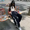 Calças Largas e Casuais para Mulheres, Estilo Streetwear Americano Primavera 2026, Secagem Rápida, Emagrecedoras, Cintura Alta, Perna Reta, Calça de Moletom
