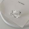 Anillo de Escamas de Pez de Plata de Ley 925 para Mujer Moda Ins Abierto Elegante Douyin Transmisión en Vivo Más Vendido Modelo Popular 5118A