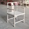 Móveis de berço branco liso berço branco olmo velho cadeira redonda branco cerdas brancas retro chapéu oficial dinastias Ming e Qing cadeira redonda Taishi branco liso estilo chinês novo