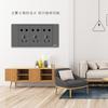 Eletricista Internacional Tipo 118 Tomada de Interruptor Padrão Britânico, Instalação Embutida de Noventa e Cinco Furos, Painel de Parede Doméstico, Material Bronze Fosforoso