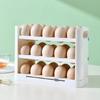 Caixa de ovos flip multicamadas estreita para porta lateral de geladeira, grade porta-ovos de grau alimentício para alimentos frescos, artefato, caixa de armazenamento de ovos