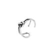 Anillo de Plata Esterlina S925 Anillo de Nudo Distintivo Vintage Anillo de Nudo de Cuerda para Mujer a la Moda Estilo Coreano Joyería Simple