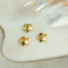 Paquete de oro de 18 quilates brillante torus de cinco hojas material de cuentas para pulsera de joyería hecha a mano pulsera de cristal tapa de flor