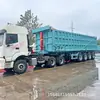 Fabricante Exporta Semirremolques Volquete de Giro Trasero, Semirremolques Volquete de Alta Resistencia de 4 Ejes y Semirremolques de Tipo Caja de Giro Trasero