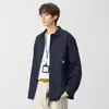 Camisa casual estilo japonés G-stone con tapeta oculta, bolsillo bordado y mangas largas holgadas para hombre