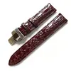 Correa de reloj de cuero de vaca de capa superior con acabado de charol con patrón de piedra genuina, adecuada para las correas de reloj de la serie Jialan Graceful Elegance