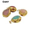Wt-P2071 Forma Clásica de Gota de Agua Esmalte de Colores Chapado en Oro de 18 Quilates Accesorios Colgantes para Pendientes DIY Decoración de Collares