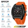 Reloj Deportivo Sanda de Doble Pantalla para Estudiantes de Secundaria, Montañismo al Aire Libre, Hora Mundial, Resistente al Agua, Cuenta Atrás, Versátil, Elegante Reloj Electrónico