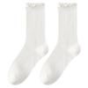 Calcetines Estilo Ballet para Mujer, Calcetines de Encaje Holgados Finos de Verano, con Volantes de Seda de Morera, Calcetines Blancos de Verano Estilo Mary Jane
