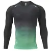 Calça Legging Esportiva Masculina de Corrida Secagem Rápida Compressão Manga Longa Roupa de Treinamento Fitness Basquete Absorção de Umidade Top Base Outono