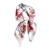 Pañuelo Estampado Estilo Francés Floral Imitación Seda, Chal de Gama Alta, Pañuelo para el Cuello Protección Solar, Pañuelo Cuadrado Pequeño, Pañuelo para la Cabeza, Bufanda para Mujer
