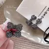 Mini Presilha de Bico de Pato Lateral com Laço de Strass Grampo de Cabelo de Cristal Grampo de Cabelo de Alta Qualidade Mini Presilha para Franja Acessórios de Cabelo