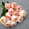 Flor artificial de alta qualidade três camadas Tulipa cabo único flor artificial engenharia Paisagismo de jardim arranjo de flores flor de seda