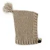 Gato Hermano Estilo Coreano Sombrero de Bebé con Orejeras y Pompón de Personalidad para Niños y Niñas, Cálido de Invierno Lindo Retro Sombrero de Punto Puntiagudo