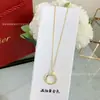 Colar de Unha Banhado a Ouro V 18K Ouro Rosa Mais Vendido para Mulheres, Prata Pura com Fecho Completo de Diamante, Corrente para Clavícula, Estilo de Luxo de Nicho para Casais