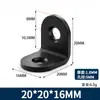 Escuadra de Ángulo de Acero Inoxidable Engrosado Soporte Fijo Soporte de Estante Escuadra de Ángulo Recto en Forma de L de 90 Grados Escuadra Triangular Escuadra de Ángulo Negra