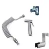 Pistola rociadora para inodoro doméstico, arandela de grifo, cabezal de ducha, pistola de agua para baño, rociador de bidé, potenciador de alta presión