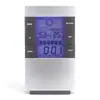 Despertador LCD luminoso multifuncional transfronteiriço, relógio medidor de clima, semana, temperatura e umidade, relógio despertador eletrônico de tela colorida simples para escritório