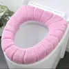Cojín de asiento de inodoro cálido y engrosado para otoño e invierno, cojín de anillo de inodoro con patrón de calabaza tejido, cojín de asiento de baño, venta al por mayor para uso doméstico
