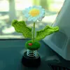 25 Novos Ornamentos Criativos Transfronteiriços de Flor Artificial com Cabeça Mexedora para Carro Acessórios de Interior de Carro Artesanais Suprimentos Decorativos Atacado