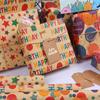 Suministro Exclusivo Transfronterizo de Papel de Regalo Feliz Cumpleaños, Empaque de Regalo para el Día de San Valentín, Papel Kraft Amarillo Vintage, Rollo de Papel de Tamaño Grande