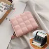 Cartera corta de rejilla Porta tarjetas para mujer Mini porta tarjetas pequeño Estilo coreano 2025 Pinza para dinero Billetera para monedas linda