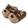 Chinelos de Algodão em Formato de Cachorro Schnauzer para Mulheres, Outono/Inverno Casa Interior Antiderrapante Quente Fofo Adorável Peludos Chinelos Atacado