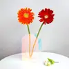Florero Acrílico Decoración Sencilla Transparente Recipiente para Flores Sala de Estar Mesa de Comedor Florero para Arreglos Florales Hidropónicos Adorno de Escritorio Ins Vidrio