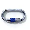 Gancho con forma de anillo rojo, zincado y cromado, anillo tórico autoblocante, recubierto de color, hebilla de seguridad negra - disponible en stock del fabricante