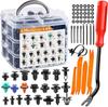Traje de clips de fijación de plástico para automóvil de 680 piezas/635 piezas, pasador de empuje de carrocería híbrida, hebilla de remache