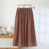 Pantalones de cuadros finos de pierna ancha para mujer para primavera y otoño, pantalones de estar de algodón puro, multicolor, adecuados para el ejercicio matutino, disponibles en tallas para jóvenes, adultos de mediana edad y tallas grandes