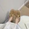 Zapatos de Felpa Estilo Coreano de Moda para Mujer para Uso en Exteriores Invierno 2026 Más Terciopelo Slip-on Zapato de Algodón para Persona Perezosa Calientes Zapatos de Felpa para Conducir