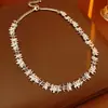 Pulsera y Collar Minimalistas de Parche Cuadrado de Circonita, Joyería Versátil de Moda de Lujo Ligero y de Nicho de Gama Alta