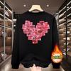 Sudadera de cuello redondo para hombre Primavera y Otoño oversize Suelta Manga larga Marca de moda Deportes Notas de amor Top de manga larga
